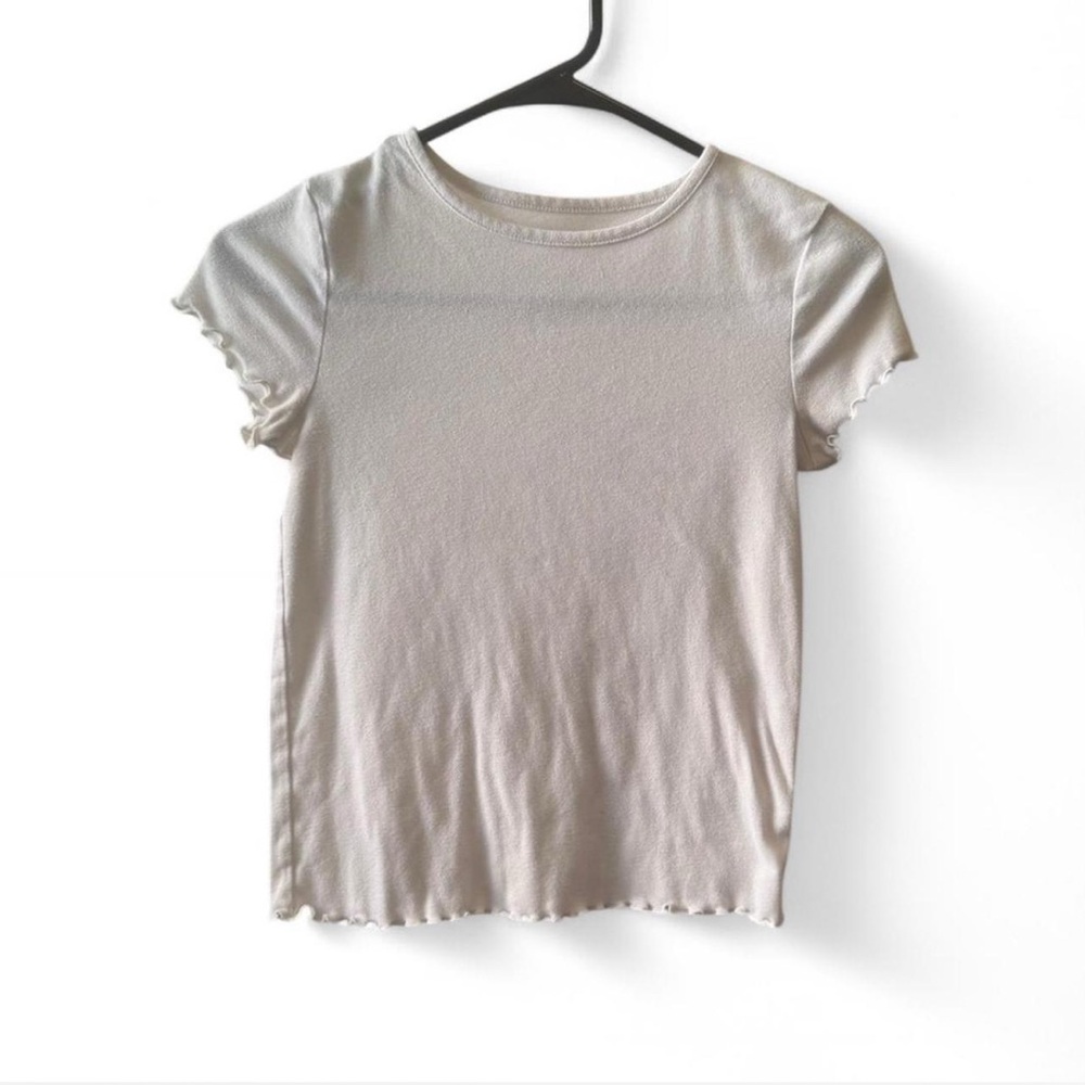 white ruffle shirt